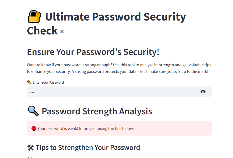 Password Strength Checker
